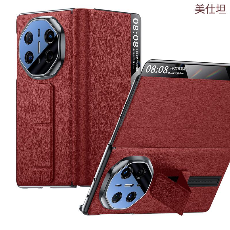 Applicable to Huawei matex6 wristband holder mobile phone case smart window x5 collector's edition high-end business men's leather case