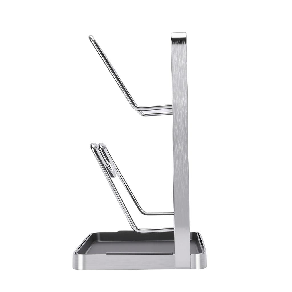 Countertop Pot Lid Holder Stainless Steel Cutting Board Organizer Pot Pan Lids Rack for Kitchen
