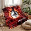 Coperta in Flanella SC Freiburg FC con Testo Nome Personalizzato Logo Calcio Coperta in Pile Personalizzata Regalo Speciale per Divano Camera da Letto Casa
