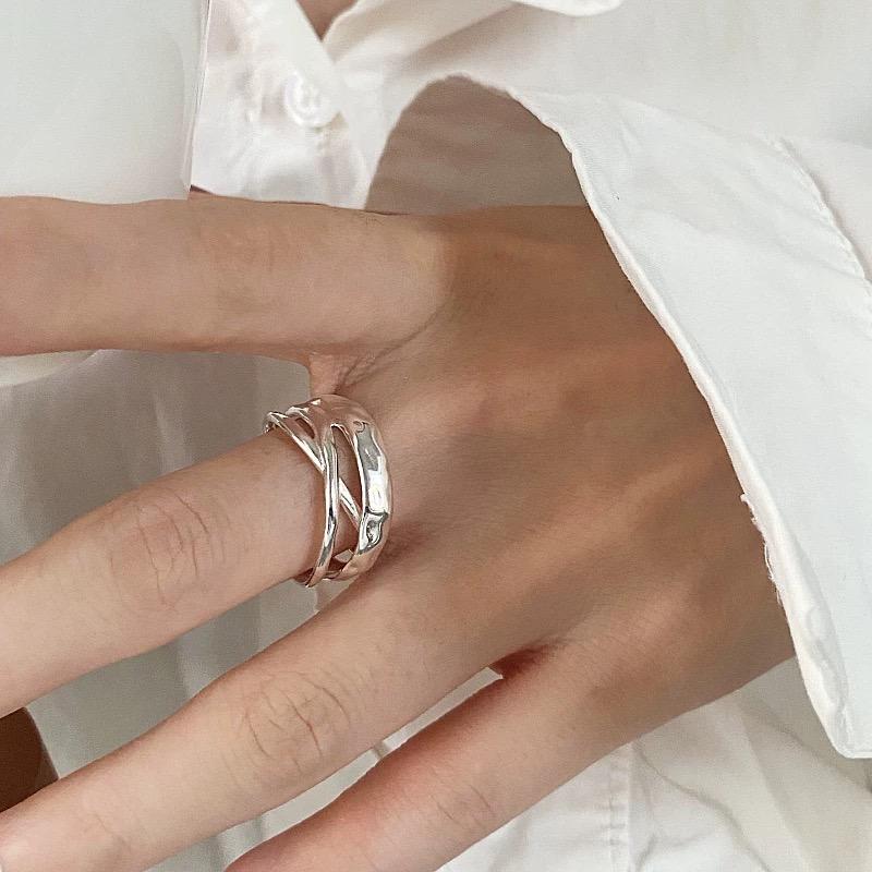 925 Sterling Silver Rings for Women Men Couple Minimalist Handmade Simple Interware Ring Party Jewelry Gift Prevent Allergy