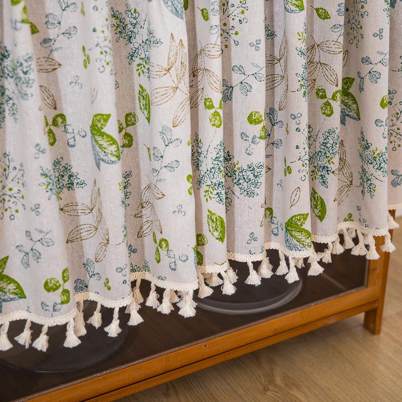 Cotton And Linen Small Short Curtain Storage Room Hotel Homestay Utility Room Blocking Curtain Small Curtain Fabric