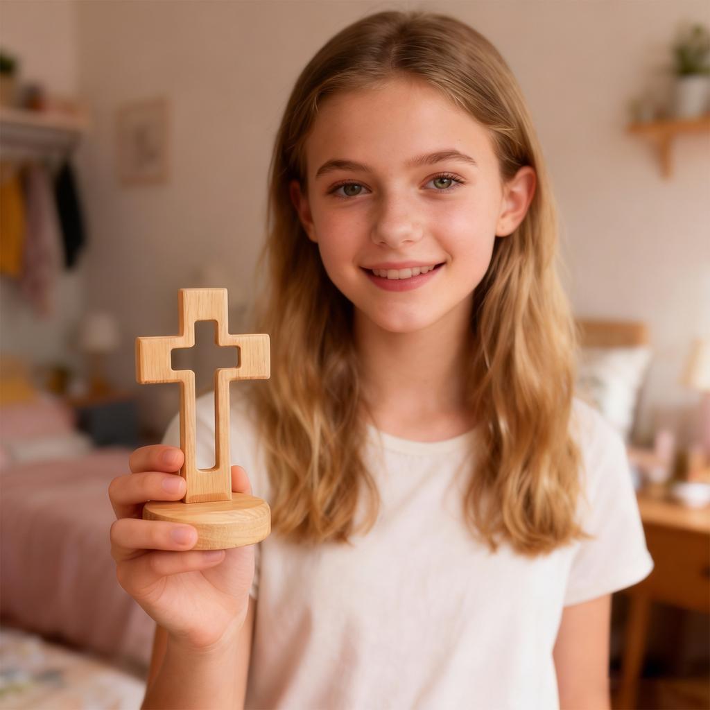 Wooden Easter Cross Decoration