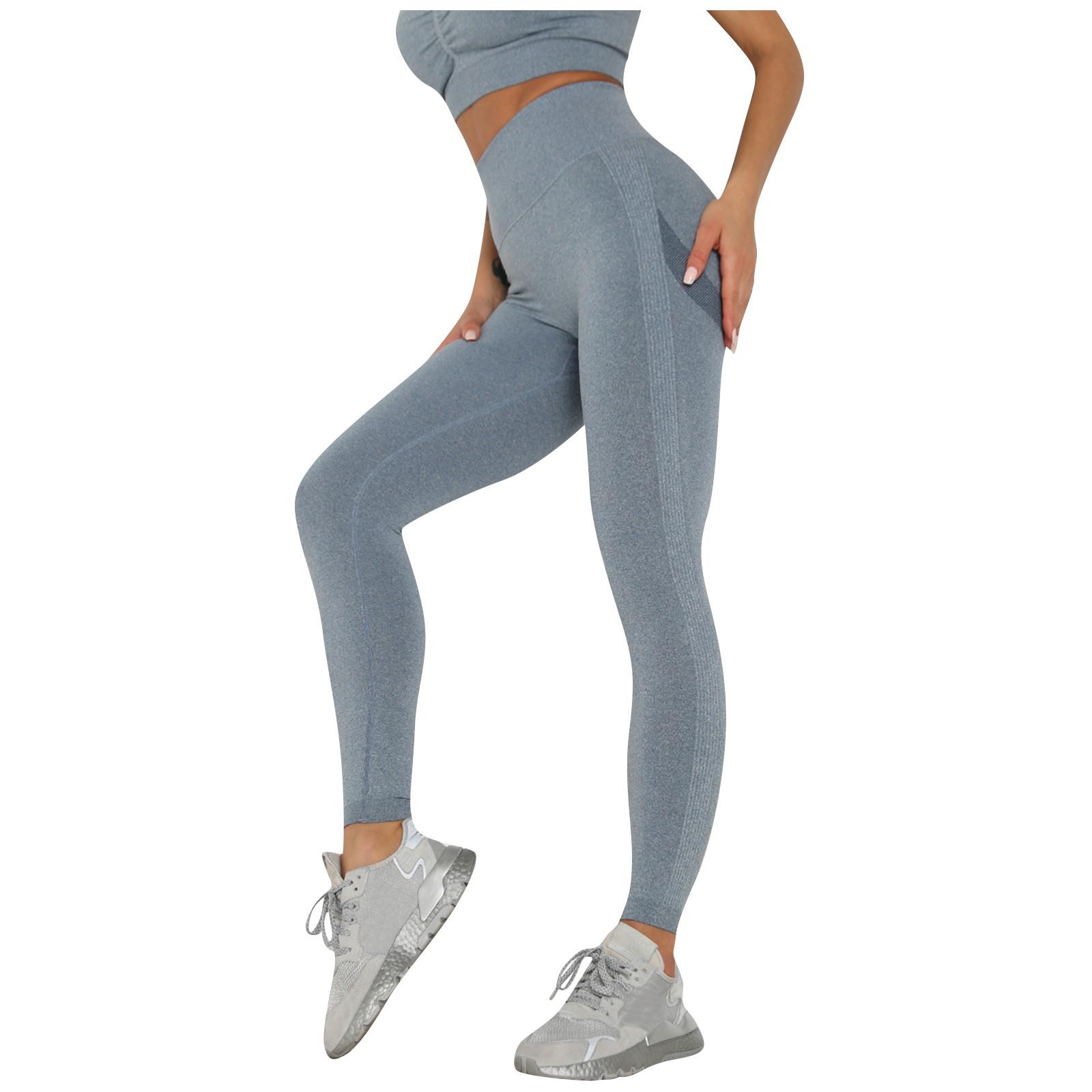 

Жіночі штани для йоги Дихаючі штани для йоги на стегнах Вузькі спортивні штани для фітнесу з високою талією S синій