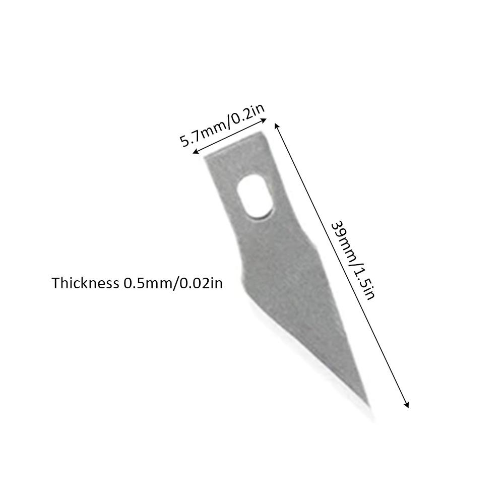 Engraving Knife Blades Metal Scalpel Knife 100/200Pcs Wood Carving Knife Blade Replacement Art Blades Sculpture Cutting Tools