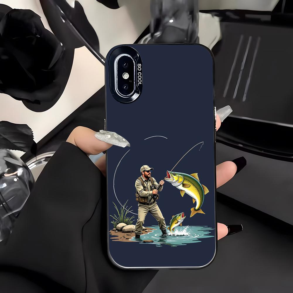 

Angling Go Fishing Phone Case For IPhone 17 Air 16 E 15 14 Plus 13 12 11 Pro Max Colored Silver Cover iPhone 12 Pro