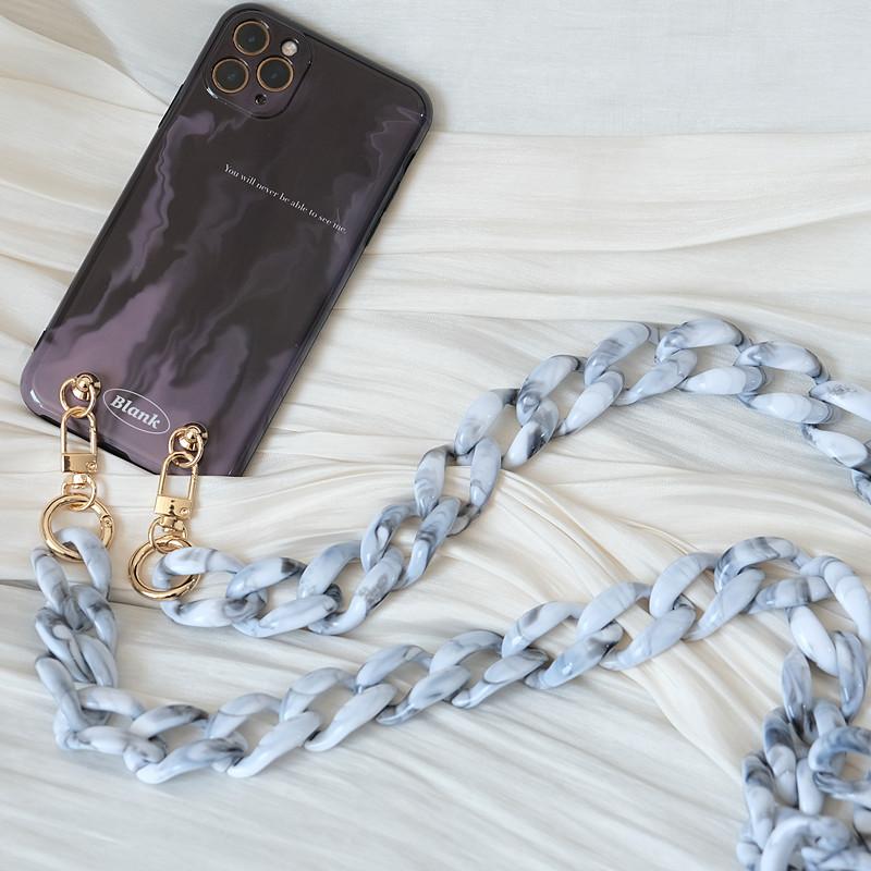 New Phone Accessory Detachable Chain Green Crossbody Resin Luxury Strap Phone Case Chains Acrylic Shoulder Lanyard Hanging Chain
