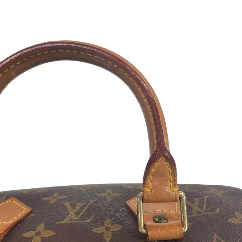 Used Louis Vuitton Monogram Speedy 25 M41528 Boston Bag Brown Authentic 1215