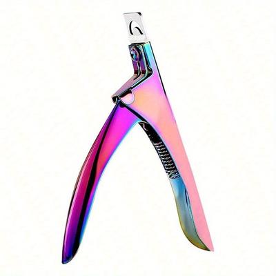 Professional Acrylic False Nail Clippers For Acrylic Nails Nail Tip Cutter Nail Manicure Tool Rainbow
