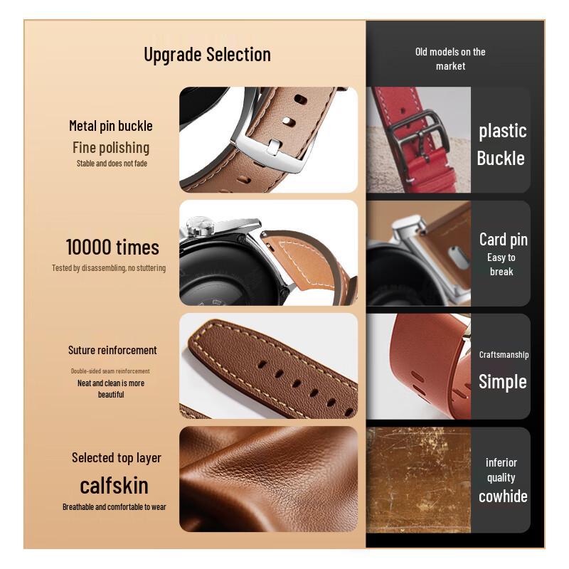 Genuine Leather Magnetic Strap for Huawei Smartwatches