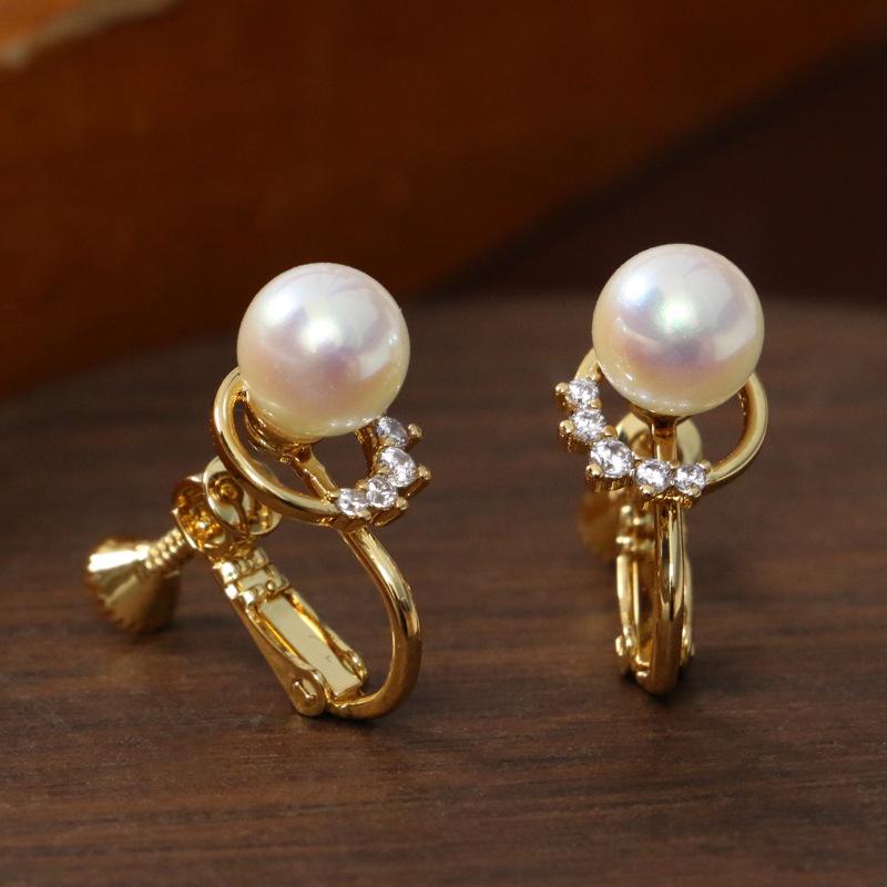 Korean Zircon Pearl Fashion Ear Clips 2023 - Light Luxury Temperament High-End Earrings