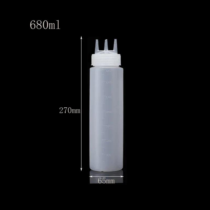 5Pcs 120-1000ml Plastic Sauce Squeeze Bottle Multipurpose Squirt Bottles Condiment Container For BBQ Oil Salad Dressing Kitchen