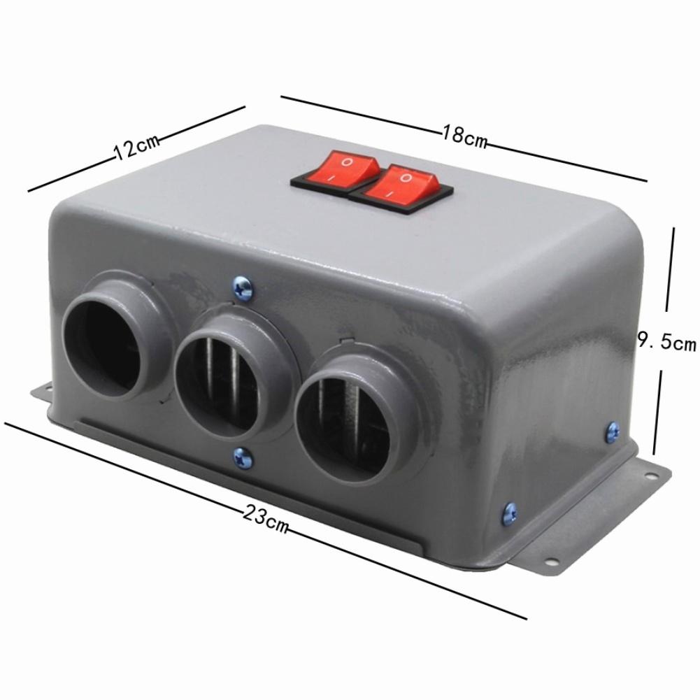 800W 12V Car Heater with Triple Hole Design for Rapid Heating Defrost Low Noise Operation Vehicle Heater for Winter Use