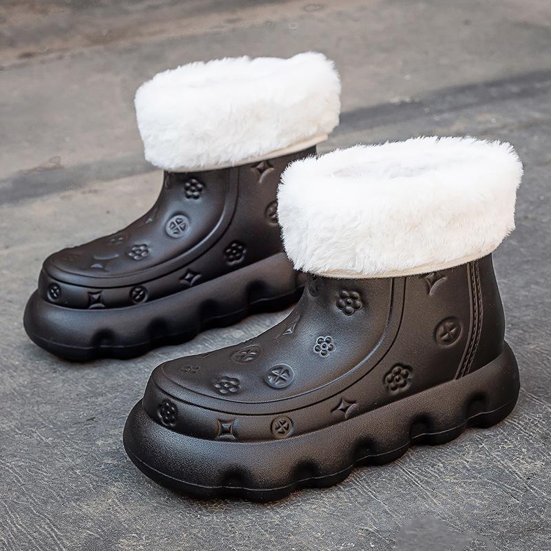 Platform Rain Shoes Women's Waterproof and Non-slip New Spring Fashion Outer Wear Water Shoes Women's Medium Rain Boots