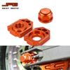 Motorcycle CNC Rear Chain Adjuster Axle Block Electric Dirt Bike Wheel Axle Nut Cocer Set For KTM Motocross Accessories JFG