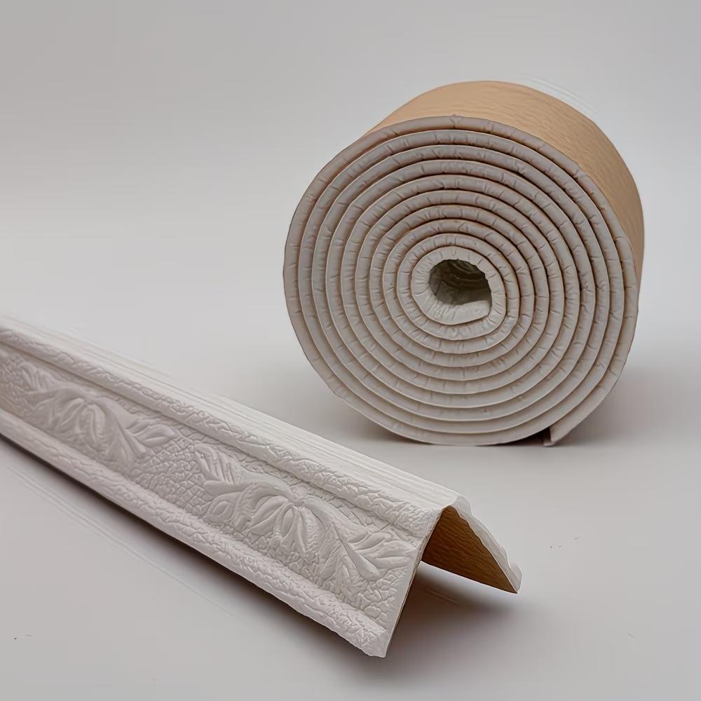 

1PC 2.3m/90.55inch Skirting Border Foam Tiles Sticker Waterproof Moisture-proof Self-adhesive Waistline Ceiling Frame Wall Decor 2.3m бежевый