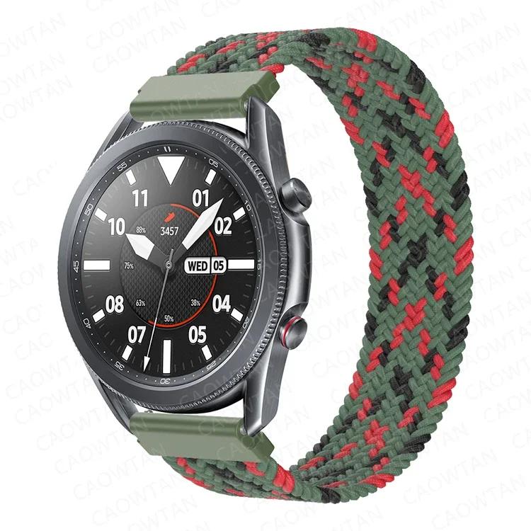 Braided Solo Loop For Samsung Galaxy Watch 4/5/6/44mm 40mm/classic Strap 46 42mm/active 2/Gear S3 22mm 20mm Bracelet Watch Band