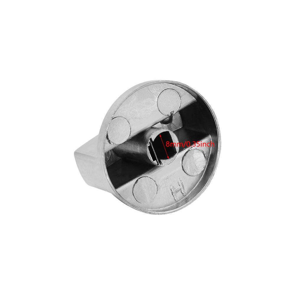 2Pcs 6/8mm Kitchen Cooker Gas Stove Oven Universal Metal Rotary Switch Control Knobs Replacement Cooktop Accessories