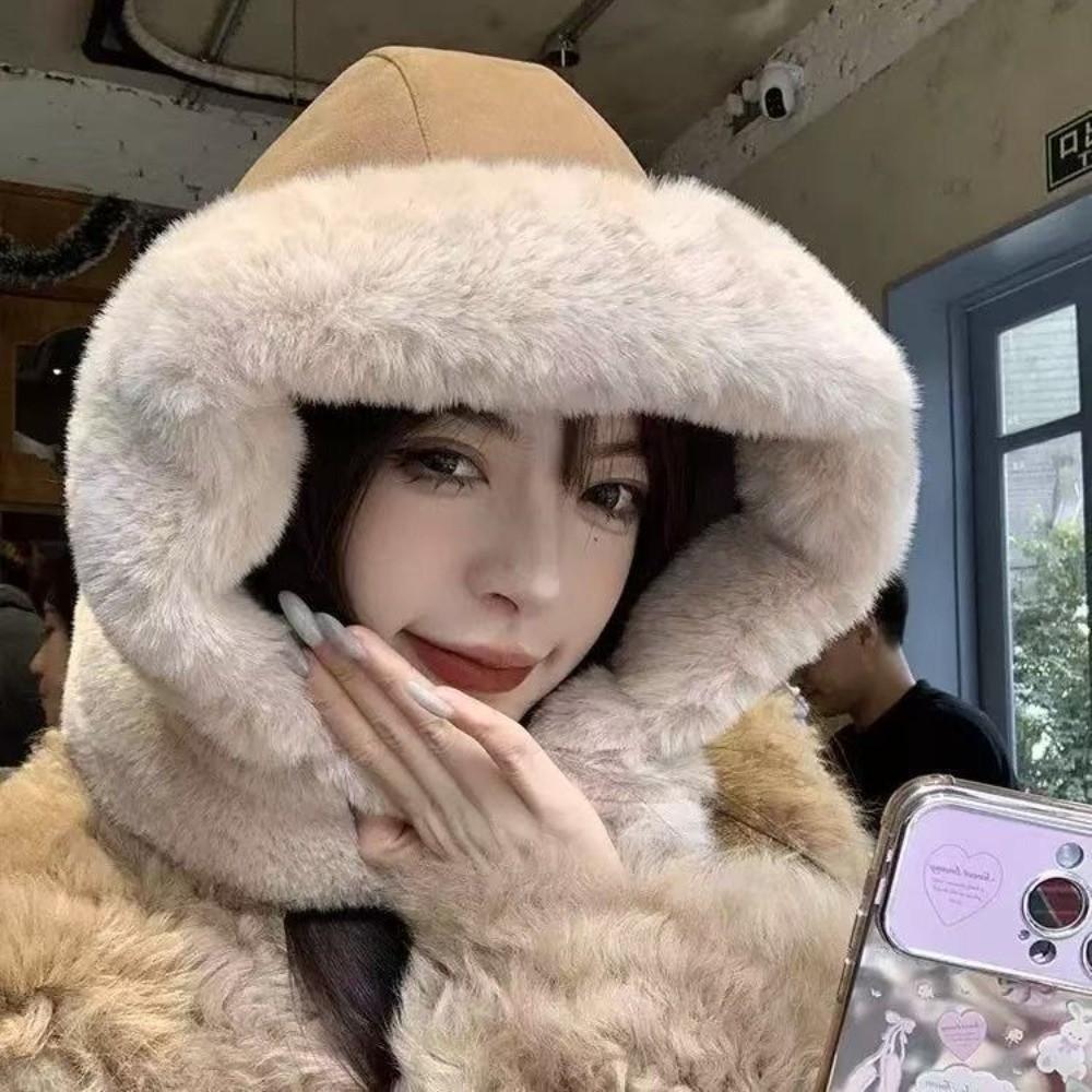 New Thick Material Winter Beanies Hat Windproof Fleece Lined Warm Cap Ear Protection Brimless Ski Hat Winter