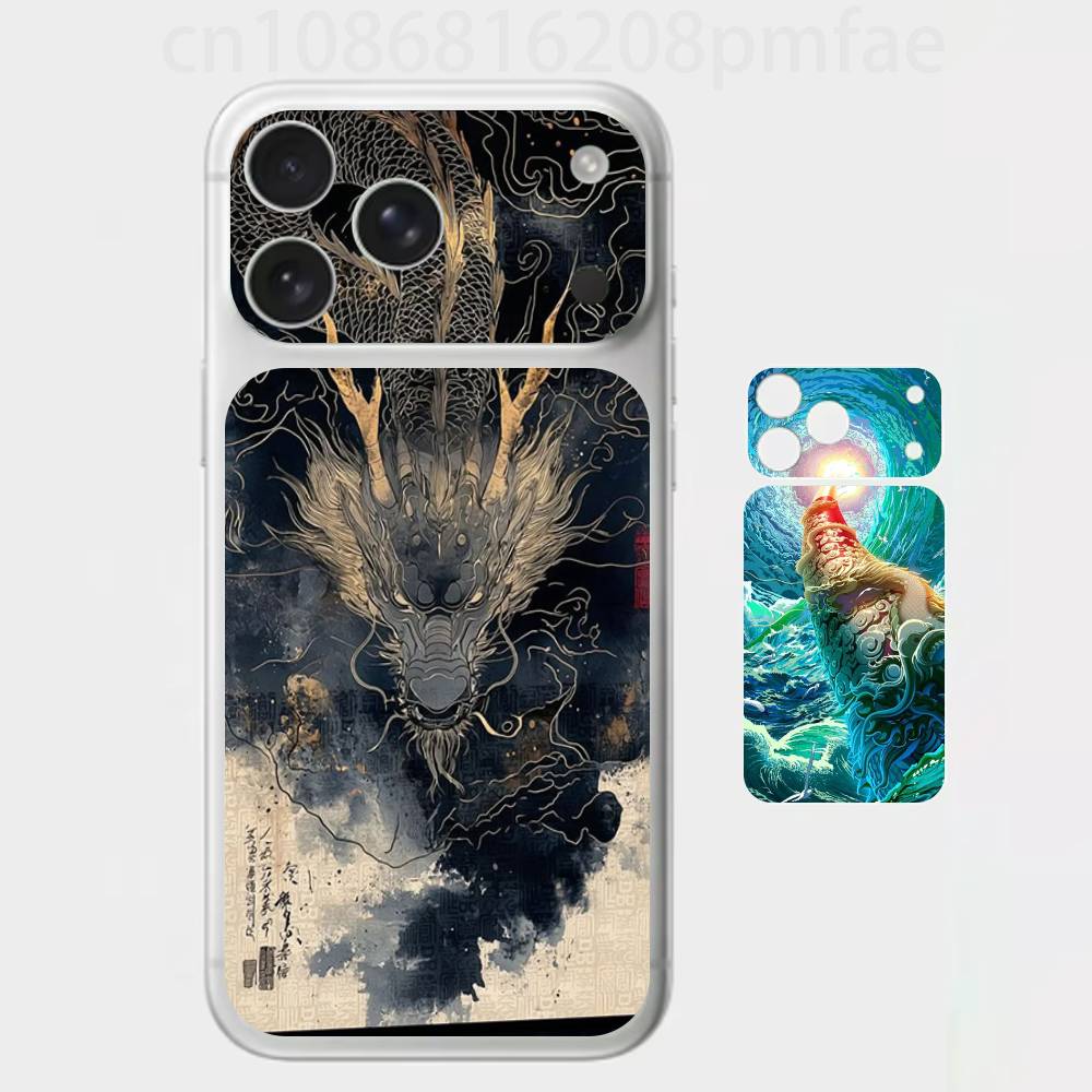 

B-Black Myth Wukong 3D Full Body Skin Decal for iPhone 17/Pro/Pro Max Color Rear Protective Sticker iPhone17promax