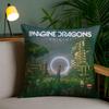 Imagine D-Dragons Band Pillow Case Anti-Dustmite Pillowcase Invisible Zipper Silky Short Plush Sofa Cushion Cover