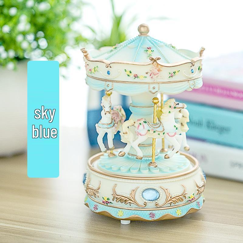 

Eight-Tone Carousel Music Box: Creative Birthday Gift for Girls and Best Friends Castle in the Sky Edition