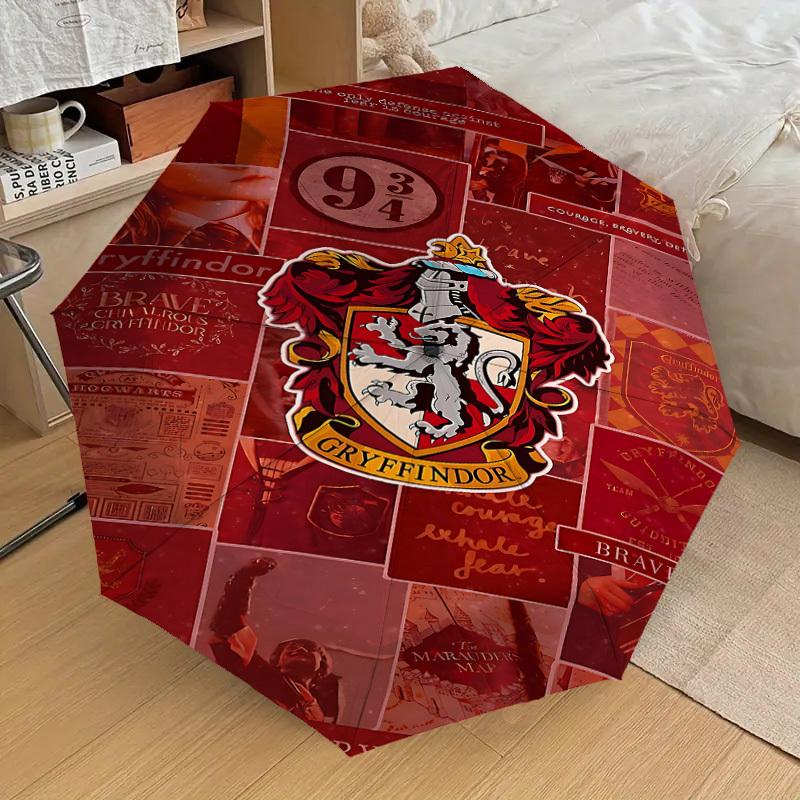 1PC Gryffindor Brave Umbrella-8-Rib Reinforced, Automatic Open, Lightweight & Durable, Cute Fashion Accessory for Outdoor, D2674
