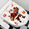 Pine Cone Santa Claus Christmas Wall Sticker Self Adhesive Removable Living Room Bedroom Holiday Decor