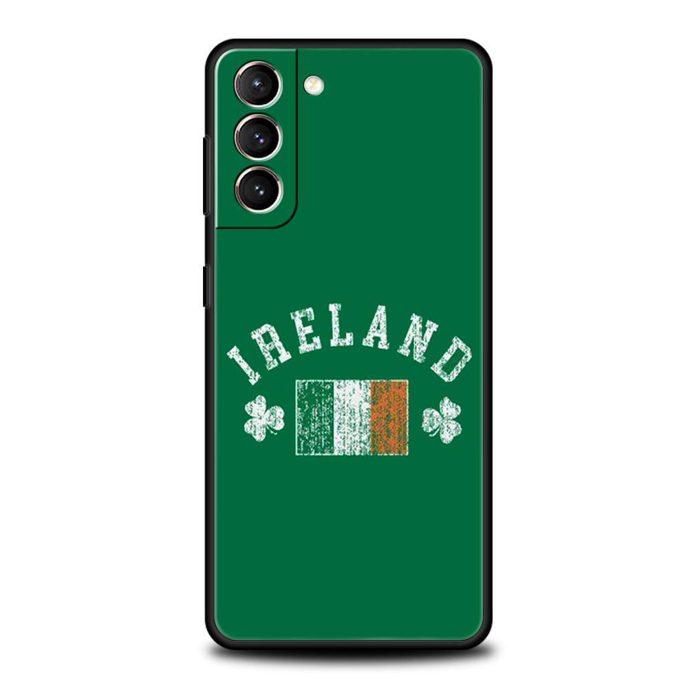 Ireland Flag Phone Case For Samsung Galaxy S25 Edge S24 S23 S22 Ultra S20 S21 FE 5G S10 S9 Plus S10E Soft Cover