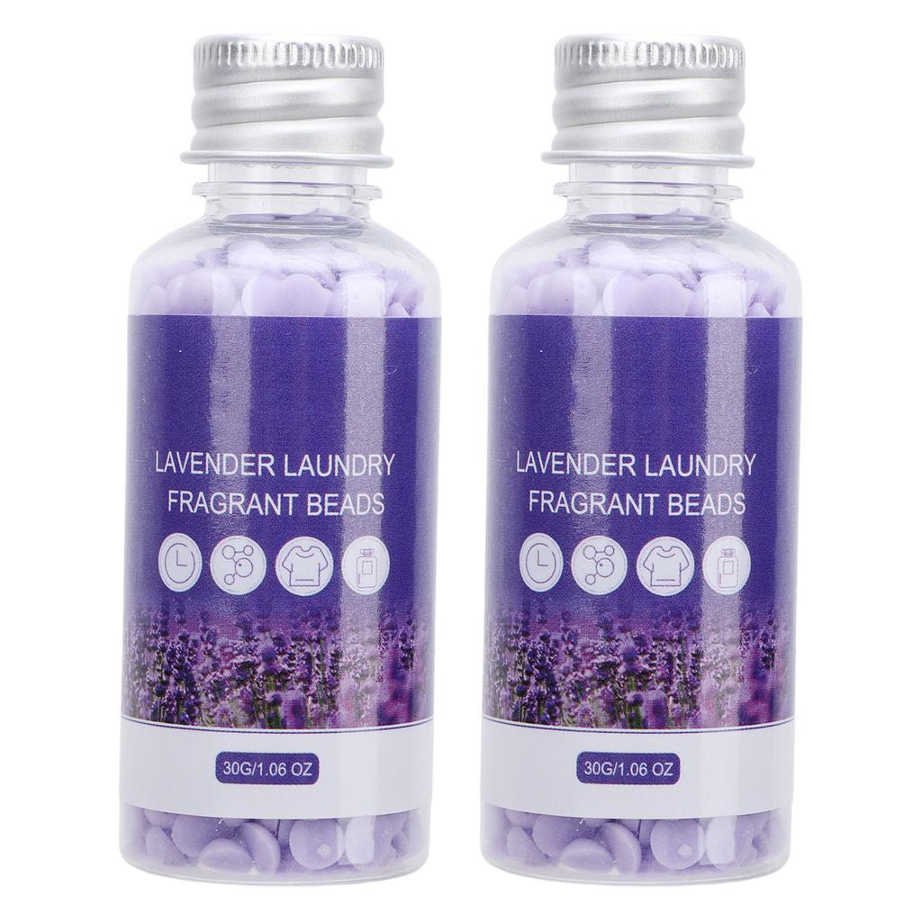 2 Pcs Laundry Scent Booster Beads Lavender Fragrance Lasting 12 Weeks Washer Scent Beads 30g 1.1 Oz