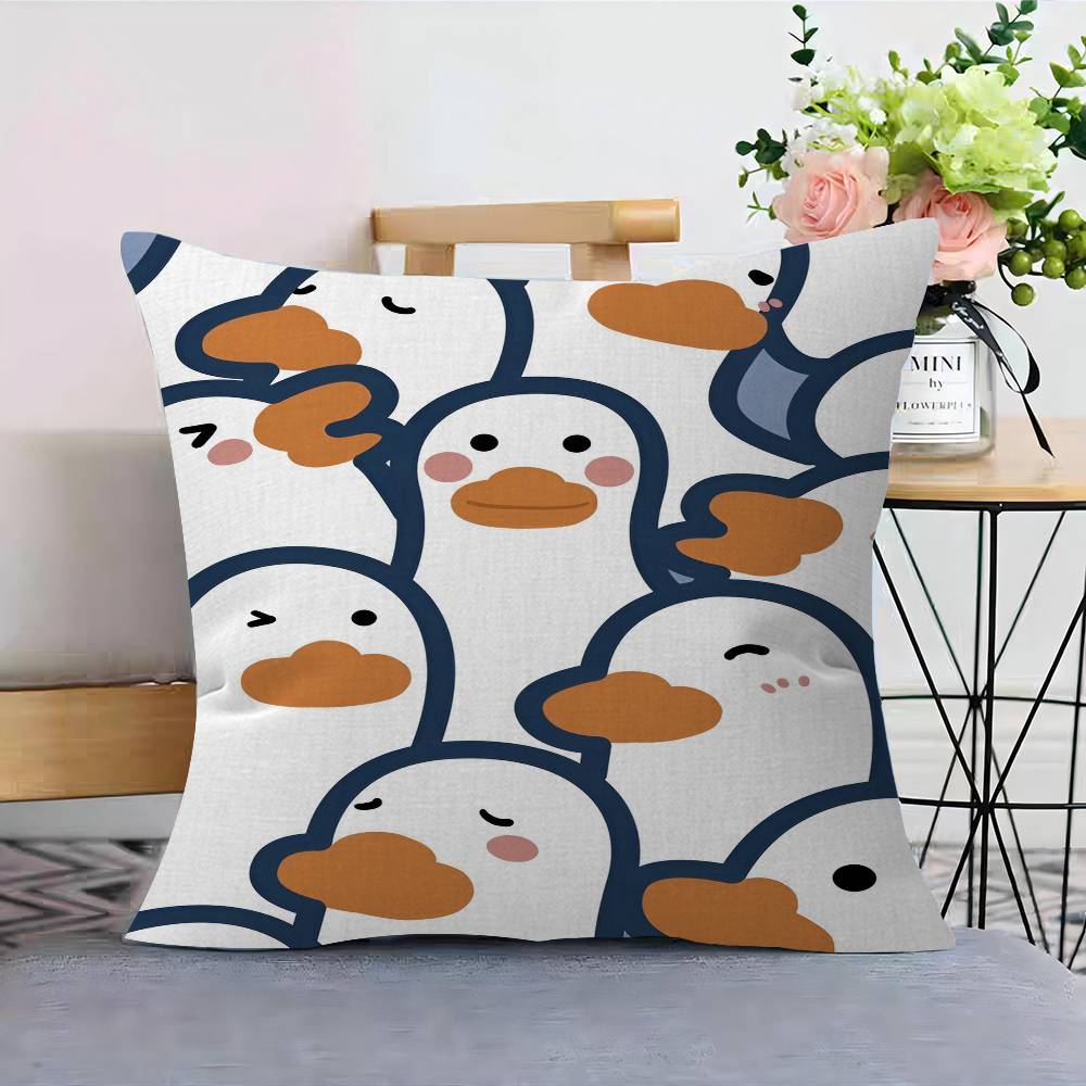 Cartoon Funny Duck Pillow Cover For Bedroom Room And Living Room Sofa Decorative Cushion Cover