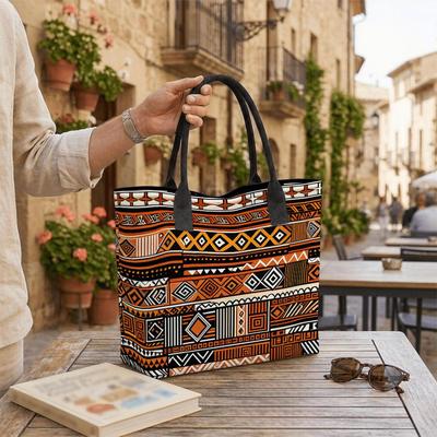 Boho Ethnic Pattern Tote Bag Large Capacity Casual Shoulder Bag for Daily Use Shopping Travel