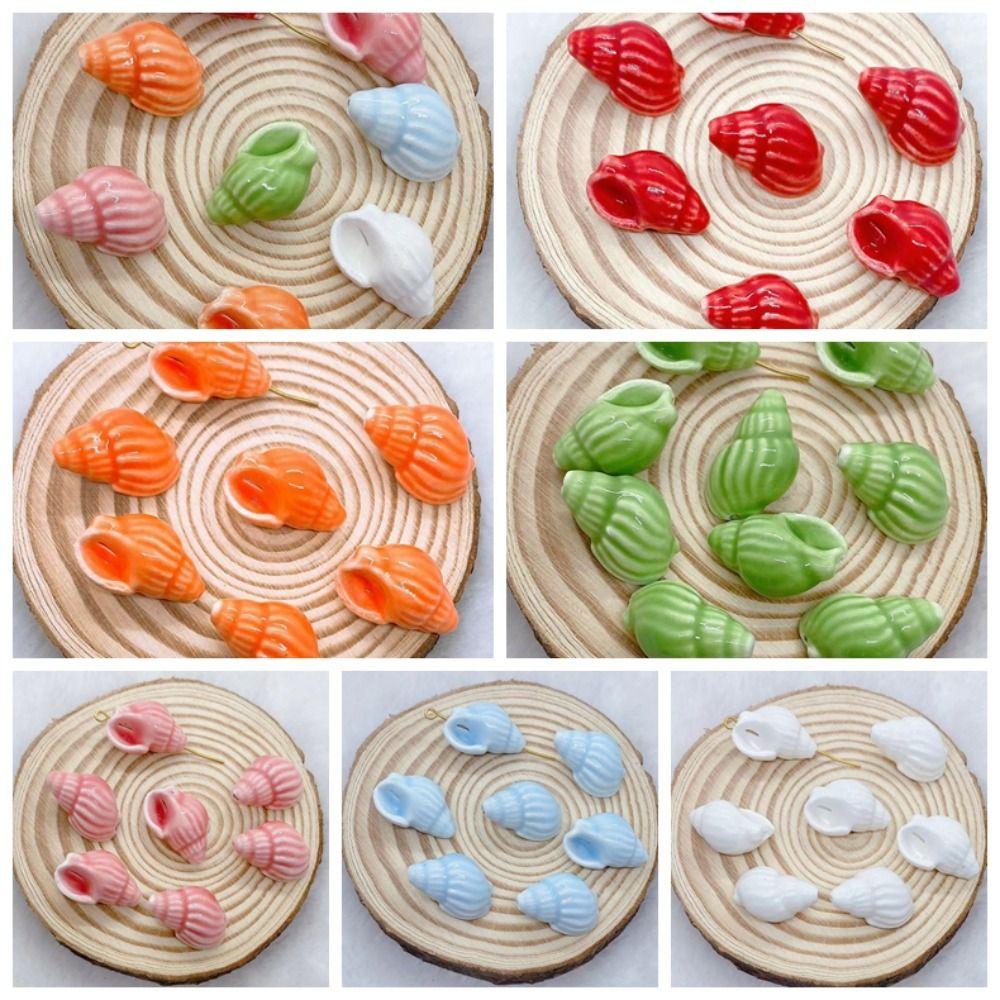 10Pcs Fresh Color Conch Shell Bead Handmade Craft Jewelry Making Material Women