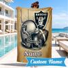 Custom Name Beach Towel Rider's Shield Emblem Microfiber Beach Towel, Lightweight for Summer Travel, Swimming Pool Fan Birthday Gift