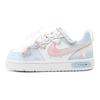 Nike Court Borough Low 2 Sea Blue Pink Heart Low Top Skateboard Shoes Women's Pink Blue BQ5448-100(TeamS2-S-BOX)
