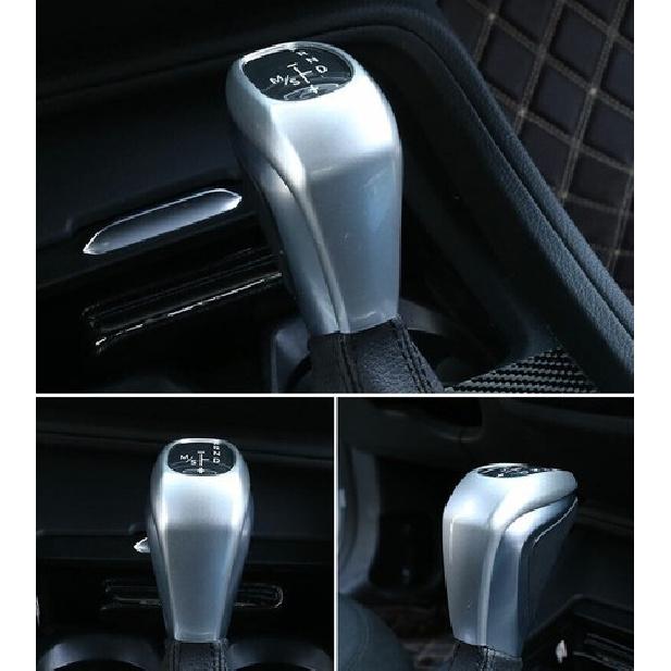 Fit For BMW X1 F48 2016-2019 ABS Silver Gear Shift Knob Shifter Lever Trim 1PCS