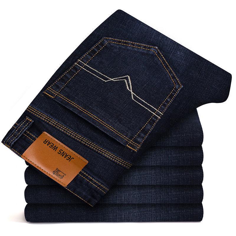 Men's Plus Size Loose Fit Straight Jeans - Durable Casual Wear