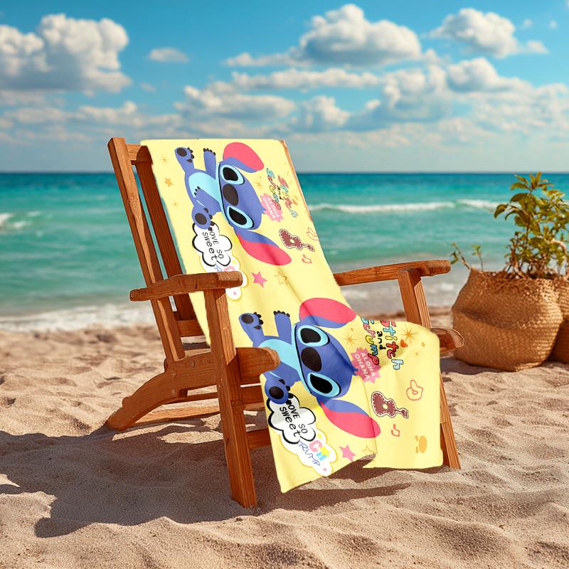1Pc Stitch'S Starry Adventure Beach Towel, Quick Dry, Multi-Use for Beach Pool Gym Yoga Home Travel, Christmas, Halloween, Xmas Gift M928606