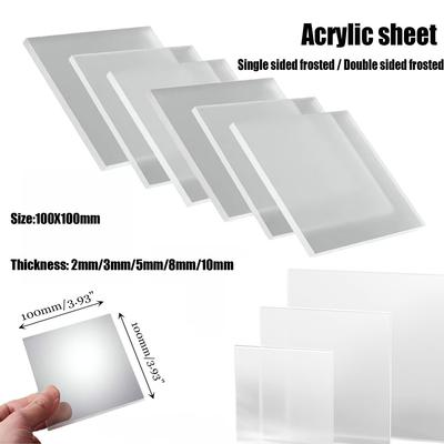 1pcs 100x100mm  Double Sided Frosted Acrylic Board Sheet  For DIY Picture Frames Light Box