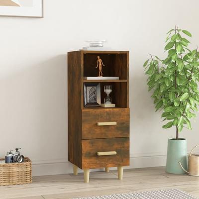 Vidaxl Cabinet, Smoked Oak, 34.5X34X90 Cm, Wood-Based Material