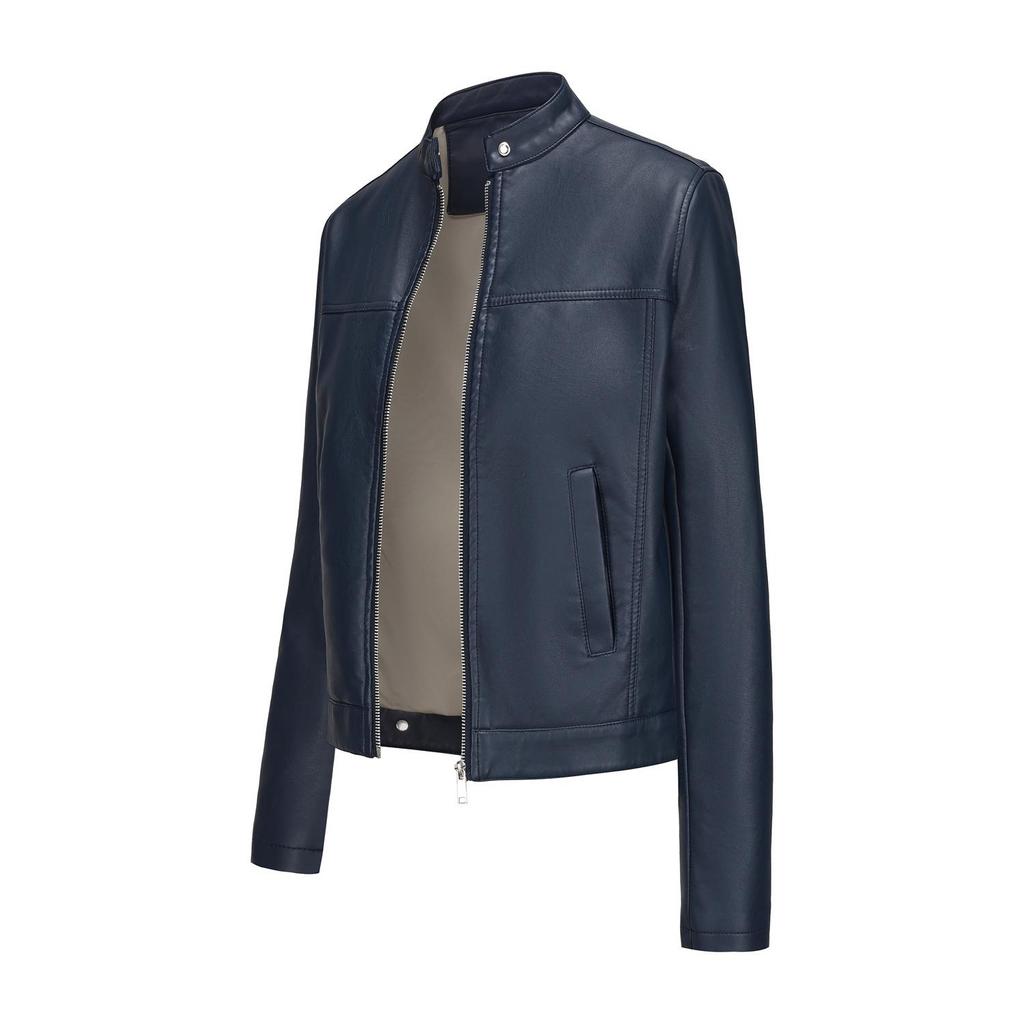 Women’s Leather Suede Jackets Faux Leather Fleece Lined Zip Up Motorcycle Coats Bomber Jacket Fashion Street Wear