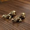 Tang Teng Brass Gold Kangaroo Ornament Money Rat Gold Kangaroo Home Ornament Zodiac Rat Ornament