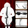 Bondage Restraints BDSM Sex Toys - Restraints Kit Neck To Wrist, Adjustable Handcuffs Ball Gag & Sex Collar with Chain for SM Bedroom Bondage