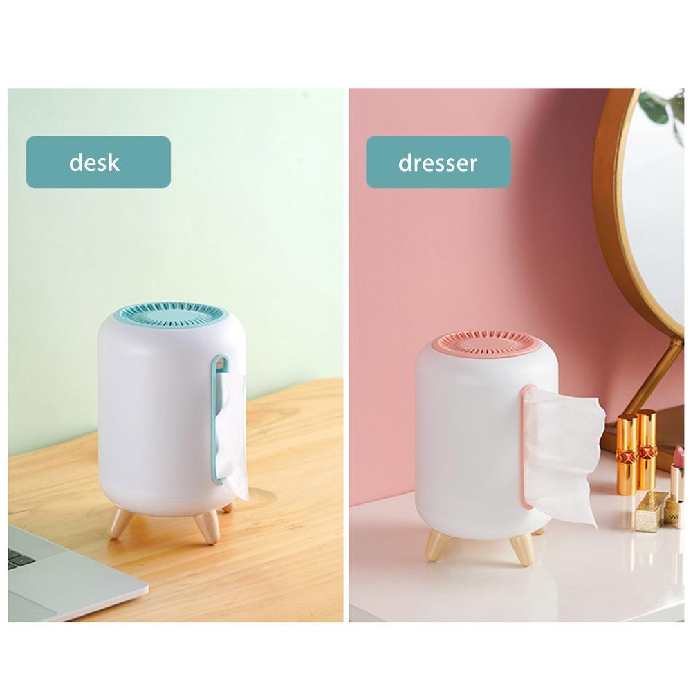 Plastic Tissue Box Round Pumping Box Cylinder Multifunctional Household Roll Paper Storage Box Type 1