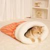 Cat Snuggle Sack Cozy Fluffy Sleeping Bag Warm Cat Cave Bed Pet Hideaway Puppy