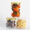 93-630ml Aluminiowa Nakrętka Przezroczyste Słoiki do Przechowywania Okrągłe Szerokie Usta Plastikowy Szczelny Pojemnik na Puszkę Ciasteczka Cukierki Kuchnia Butelka do Przechowywania Ziarna