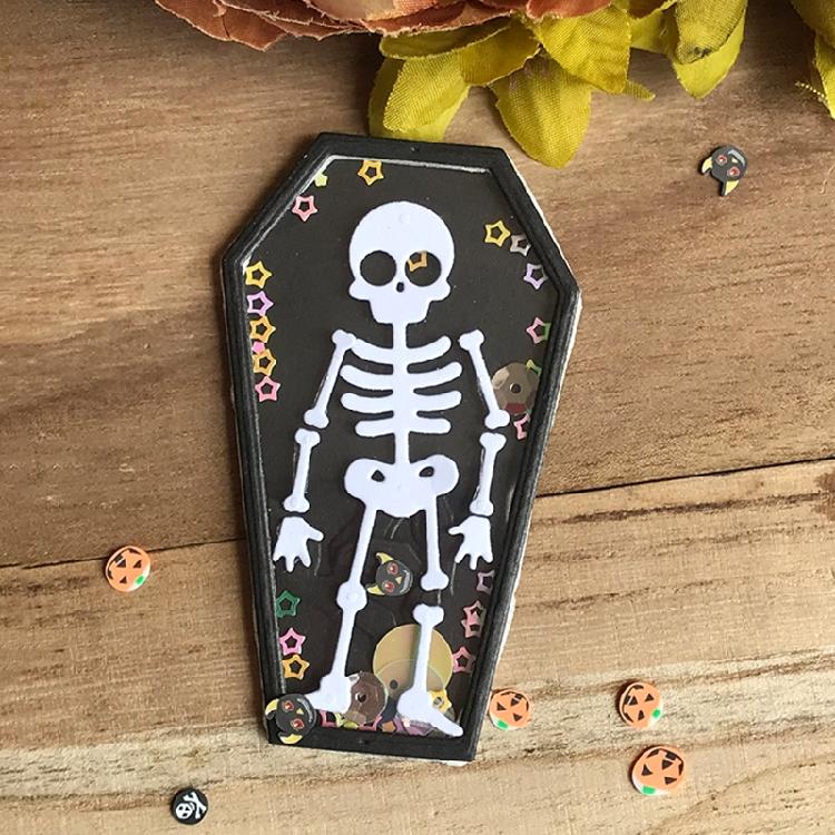 Halloween Skull Coffin Metal Cutting Dies DIY Embossing Scrapbooking Photo
