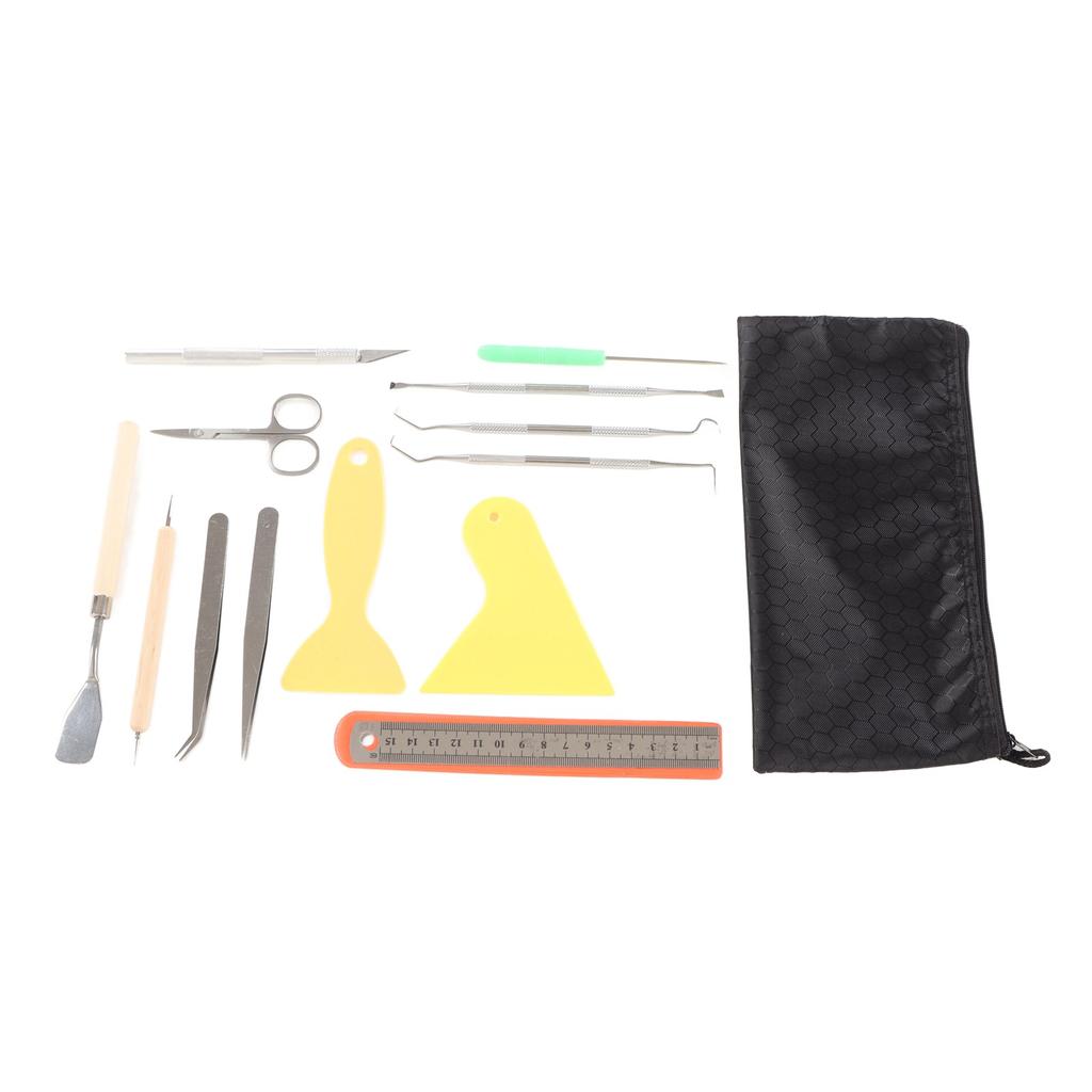 Craft Vinyl Weeding Set 15 Pcs Practical Ruler Scissors Tweezers Weeding Crochet DIY Craft Vinyl Accessories