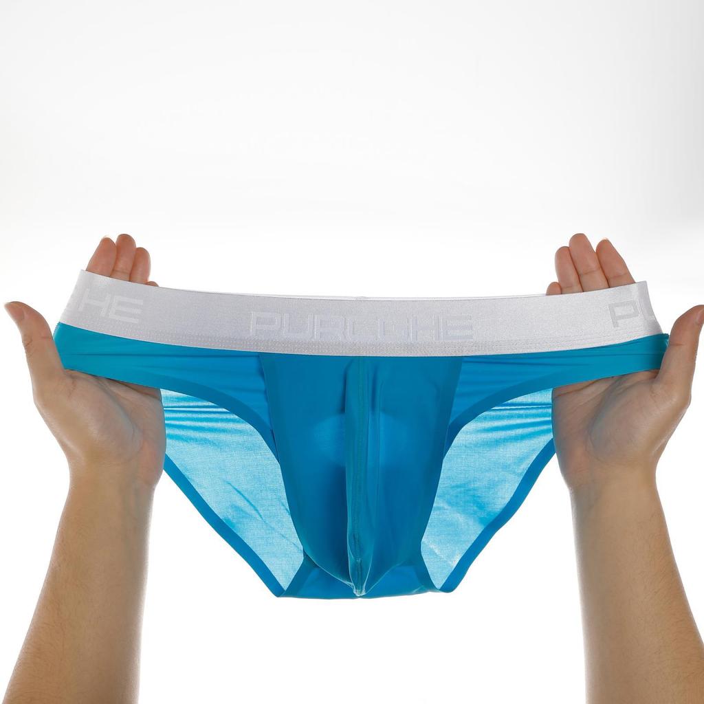 Men's Summer Ultra-thin Gun Egg Separation Ice Silk Breathable No Trace Low Waist Briefs
