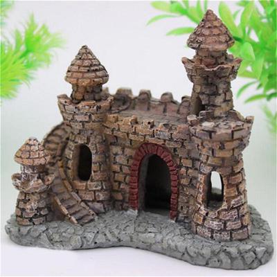Polyresin Turm Burg Aquarium Ornament Aquarium Dekoration Zubehör