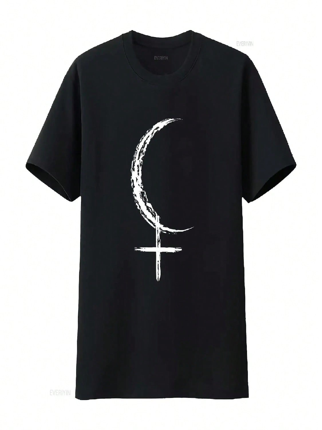 Lilith Symbol T Shirt Black Moon Witchy Jersey  Vintage Washed Breathable Graphic Top For Everyday Wear Comfortable Stylish S разноцветный